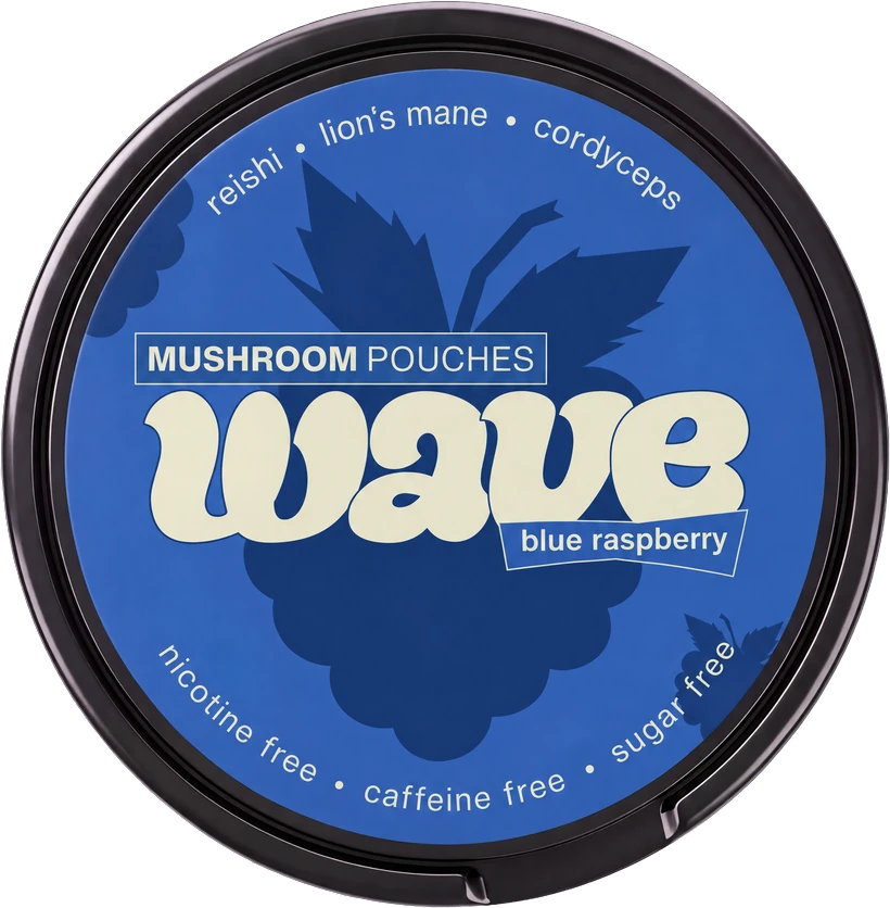 WAVE-Dose Blue Raspberry, von oben.